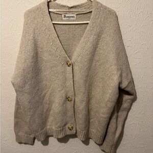 Women's Beige Cardigan Sweater